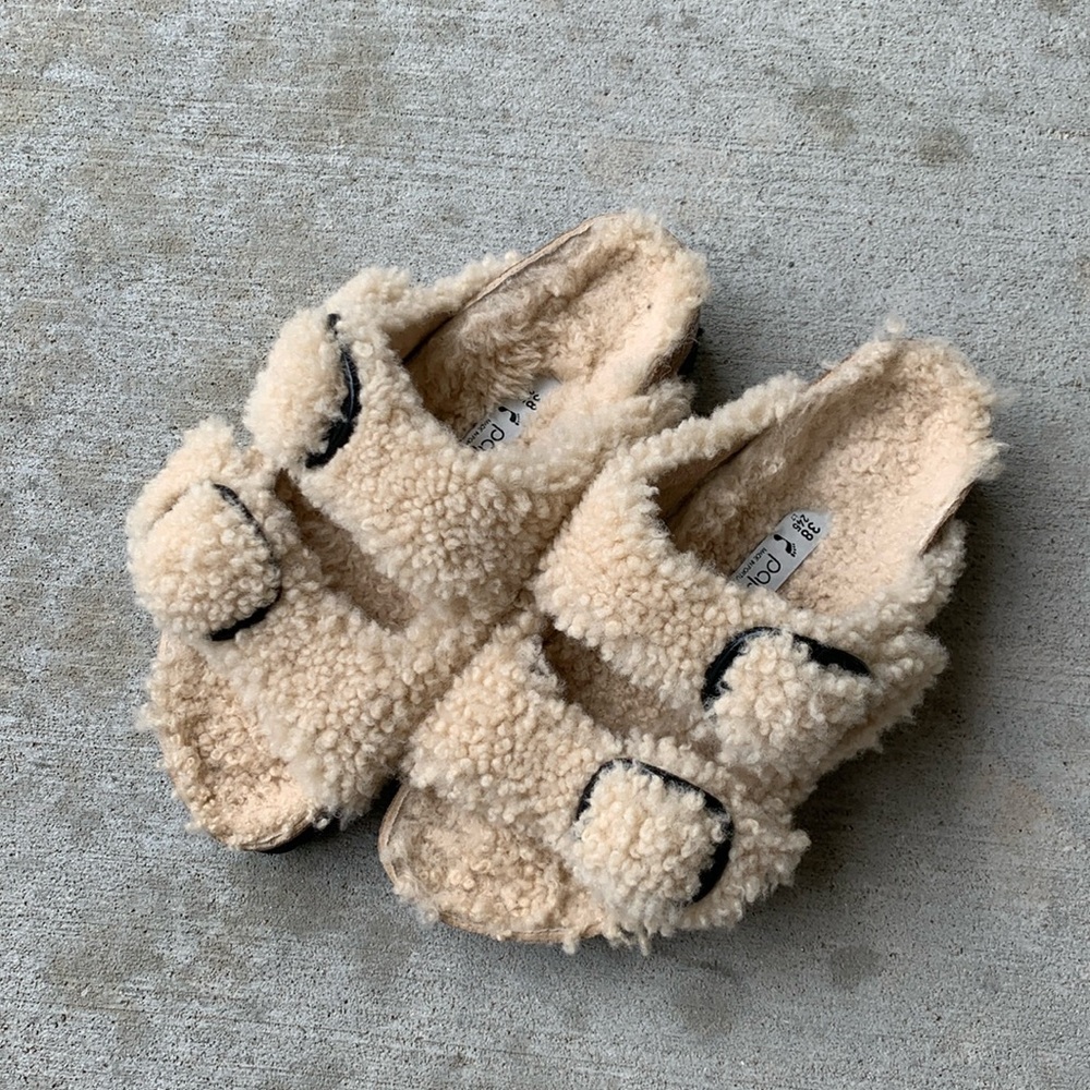 Papillio By Birkenstock Arizona Big Buckle Shearling Platform Sandal